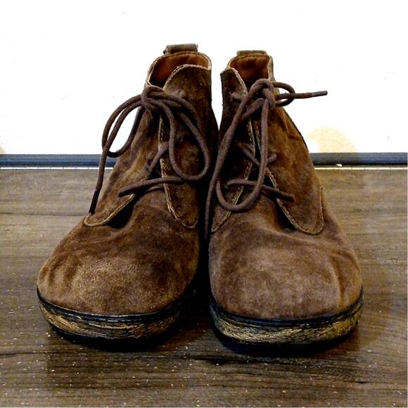 BOC Naydeen suede shooties brown booties wedge heel Size 9 - Picture 2 of 6